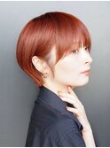 大人可愛い20代30代40代黒髪前下がりショートボブ丸みショート◎