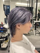 オーシャントーキョー 原宿(OCEAN TOKYO)&nbsp;ハイライトミルクティーベージュツーブロックメンズマッシュ