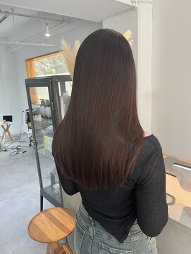 2195ヘアー 世田谷代田(2195hair) 地毛風カラー/黒髪ロング/髪質改善/ショコラブラウン