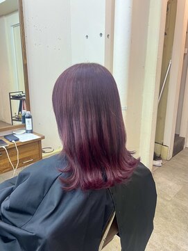 アジールヘア 北千住駅西口店(agir hair) ピンクラベンダー　暖色カラー