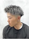 ツイストパーマ/ホワイトメッシュ/ジェットモヒカン