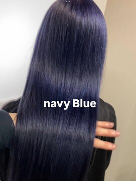 アーチフォーヘア 心斎橋店(a-rch for hair) ネイビーカラー