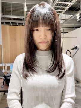 ゴウトゥデイ 渋谷MODI店(GO TODAY) ロングレイヤー 前髪ぱっつん