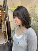 ミディアムレイヤー×透明感ブルージュカラー