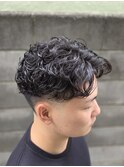 ツーブロック×アイロンパーマ