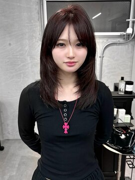 ハロ(Halo) 『レイヤーカット ＋ カラー』2way前髪/ワインレッド/Halo/new23