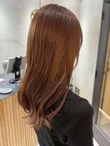 リアン 横須賀中央店(Lien)&nbsp;ミルクティーベージュ セミロング 顔周りカット トリートメント