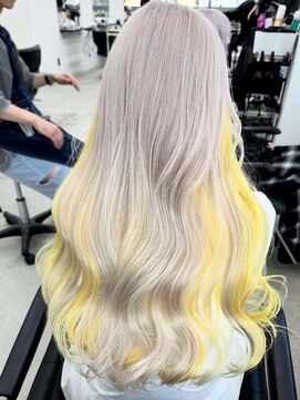 リノート バイ エゴル 太田川(Linoet by ENGOL) ホワイトベージュ/インナーカラー/ハイトーンカラー