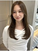 【ナチュラルレイヤー】ミルキーベージュ　ロングヘア
