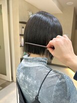 サンド 池袋 2nd(sand) 切りっぱなしボブ/透明感カラー/オリーブグレージュ