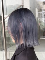 ヲタク(wotaku.) ブルーシルバーダブルカラーブリーチハイトーンケアブリーチボブ