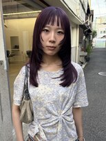 パーク(PARK)&nbsp;ハイトーンパープルヘアレイヤーロングレイヤー