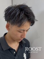 ルースト 八王子店(ROOST)&nbsp;MEN'SHAIR/アップバングショート/シルバーハイライト/八王子