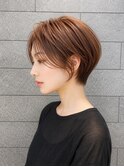 オレンジブラウンの大人ショートスタイル☆