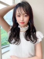 20代30代40代大人可愛い シアーベージュ 寒色系カラー 流し前髪