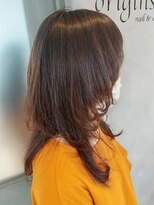 オリジンズ ヘアー(Origins hair) 小顔見せ♪ひし形マッシュウルフ[アースカラー/30代/40代/50代]