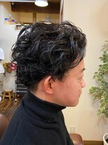 ウィード(WEED)&nbsp;ツーブロゆるふわウェーブ☆アップバングWETスタイル