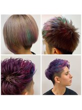 【ユニコーンカラー】目を引く！！映える！！パステルビビットレインボーカラー。最新のおしゃれカラー！！