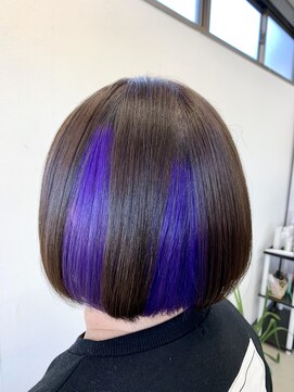 エー(...a) ハイインナーカラー紫