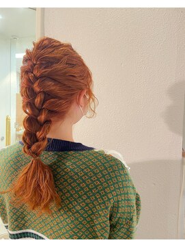 ディーボーイ 下通本店(D-BOY) #オレンジカラー #ブリーチカラー #黒髪卒業式