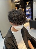 波巻きスパイラルパーマツイストスパイラルパーマメンズマッシュ
