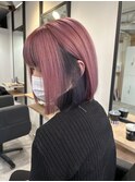 #黒髪#ボブルフ#ネビージュ#小顔#ワンレン