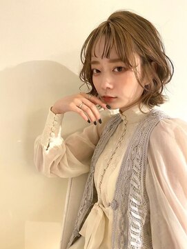 アヴァンスアンス 広島袋町店(AVANCE.ens) グレージュカラー×外ハネボブ