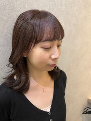 恵比寿 小顔前髪カット シースルーバング 韓国風