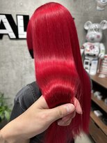 オルズ 渋谷(ALLZ)&nbsp;ビビットレッドダブルカラーハイトーンケアブリーチケアカラー