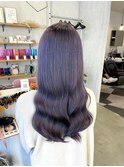 20代30代ダブルカラー透明感抜群ふんわりラベンダーカラー
