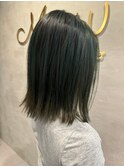 大人かわいい小顔美シルエット切りっぱなしミディアム20代30代