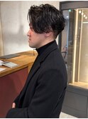メンズパーマ マッシュ 刈り上げショート ニュアンスパーマ