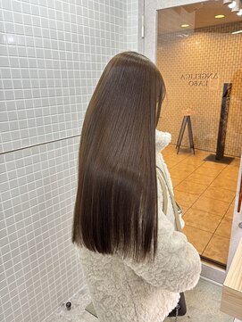 アンジェリカラボ 梅田店(ANGELICA LABO) オリーブベージュ ×  水素トリートメント