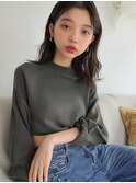 20代30代大人かわいいモカベージュナチュラルロブヘア艶髪