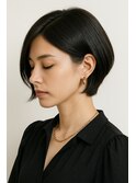 上品な艶と清潔感のある大人ボブスタイル