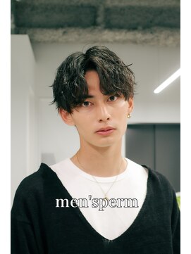 ロウ 銀座(RAW) メンズパーマ　センターパート