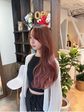 ルミ 上大岡店(Lumi) TAKE/チェリーブラウン/ゆる巻きウェーブ/韓国風ヘア