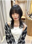 セミロング黒髪ウルフヘア【広島/本通】