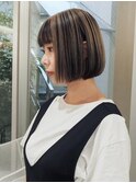 ミニボブ/ハイライト/アンブレラカラー