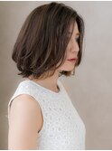 イヤリングカラー小顔ミディアムレイヤーボブディX浦和30代40代