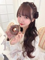 リルミー ミュエナ 大須 矢場町(Lilme myuena)&nbsp;ミルクティーブロンド/ダークブルー/デジタルパーマ/名古屋