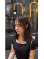 サロンドミルク 新百合ヶ丘店(salon de MiLK)&nbsp;レイヤーカットラベンダーグレージュチョコレートブラウン
