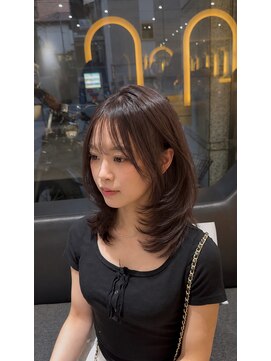 サロンドミルク 新百合ヶ丘店(salon de MiLK) レイヤーカットラベンダーグレージュチョコレートブラウン
