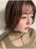 小顔シアピンクベージュヘア【apish国分寺 長谷川】