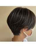 大人ハイライト　ハンサムショート