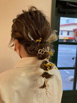 シロトータルデザイン(shiro total design) 編みおろし×ドライフラワー
