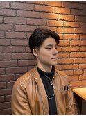 センターパートスタイル