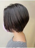 ショートボブ/前下がり/ナチュラルベージュ