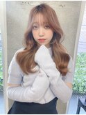 韓国ヘア/レイヤーカット/顔まわりカット/サイドバング/波巻き