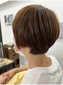 ミルクティーベージュ×ハンサムショート